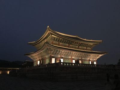 Seoul Gyeongbukgong Palace by night